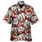 Funny Christmas Cutie Santa Reindeer Hawaiian Shirt Pattern View For Relaxed Warm Weather Outfits