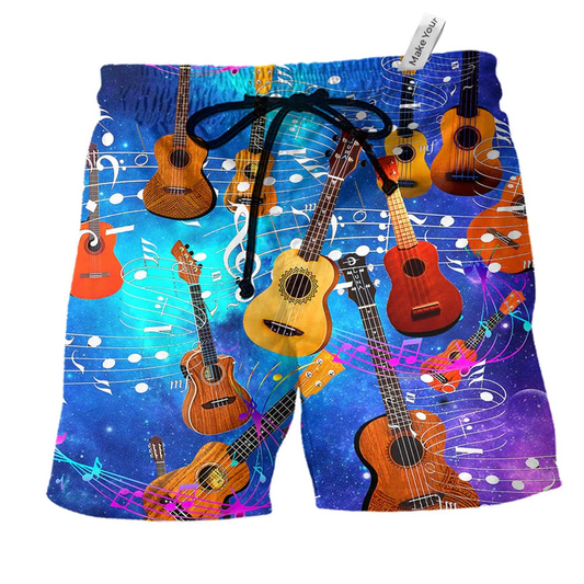 Guitar Music Beach Shorts For Beach Days And Comfortable Daily Use