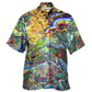 Bohemian Colorful Turtle Peace Hawaiian Shirt For Poolside Relaxation And Sunny Getaways