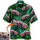 Tropical Floral Car Dirty Track Racing Custom Hawaiian Shirt Design Detail For Sunny Adventures And Casual Wear