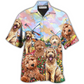 Floral Dog Goldendoodle Hawaiian Shirt For Poolside Relaxation And Sunny Getaways