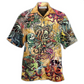Ocean Vintage Skull Hawaiian Shirt For Vacation Getaways Resort Wear And Casual Celebrations