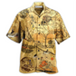 Vintage Surfing And Skull Hawaiian Shirt For Summer Vacation Beach Travel And Casual Wear