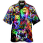 Forest Colorful Lion Tiger And Leopard Hawaiian Shirt For Island Trips Summer Gatherings And Comfortable Daily Wear