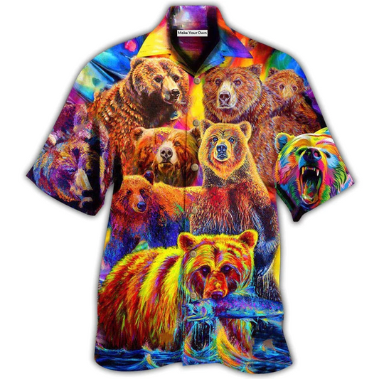 Bear Hawaiian Shirt For Poolside Relaxation And Sunny Getaways