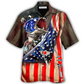 Fishing US Flag Hawaiian Shirt Artwork Detail For Resort Trips And Outdoor Activities