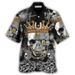 Skull Wrestling Chain Hawaiian Shirt Design Detail For Beach Days And Holiday Travel