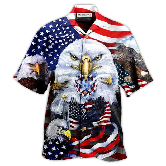Happy American Proud Day Hawaiian Shirt For Warm Weather Adventures And Everyday Comfort