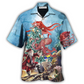 Festive Octopus Santa Chrismas Hawaiian Shirt Artwork View For Coastal Escapes And Resort Style