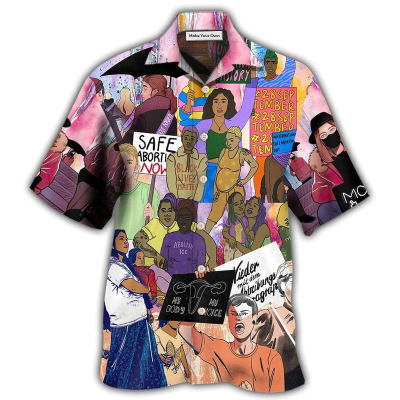 Anti Abortion Body Choice Hawaiian Shirt Design Detail For Beach Days And Holiday Travel