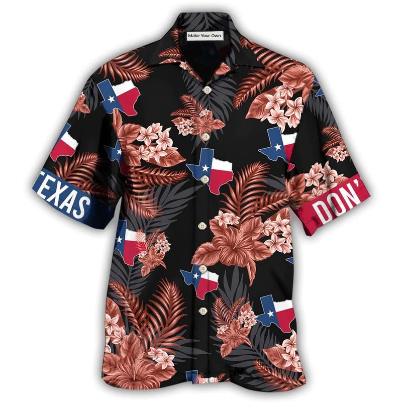 Peace Texas Heritage Hawaiian Shirt For Summer Vacation Beach Travel And Casual Wear
