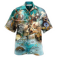 Vintage Clock Hawaiian Shirt For Warm Weather Adventures Parties And Daily Comfort