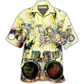 Drum Hawaiian Shirt For Vacation Days And Relaxed Coastal Outings