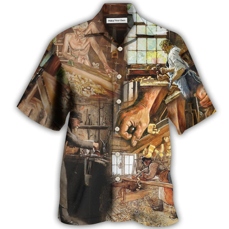 Carpenter Busy Hawaiian Shirt For Beach Parties And Weekend Getaways