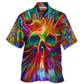 Colorful Skull Hawaiian Shirt For Summer Events Coastal Travel And Comfortable Styling