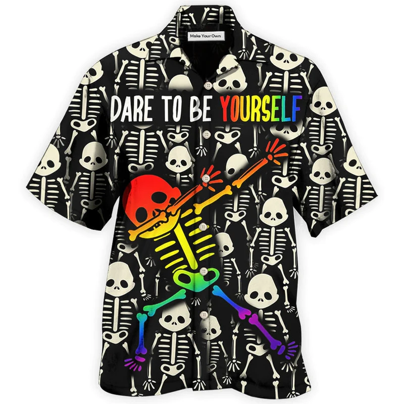 Rainbow Pride Dare Hawaiian Shirt For Resort Getaways And Comfortable Summer Activities
