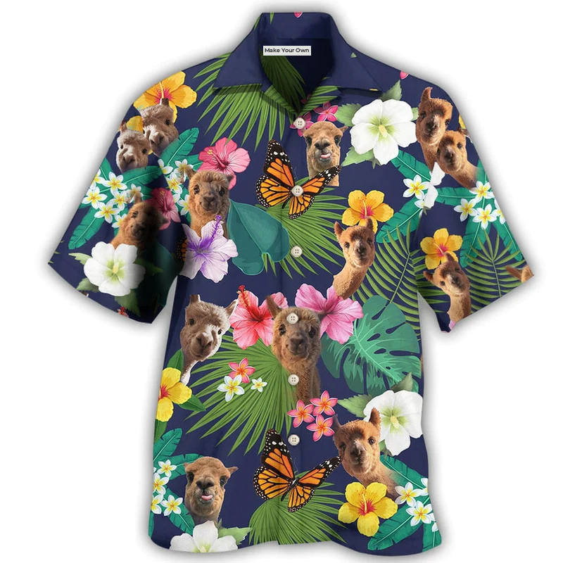Llama Hawaiian Shirt For Coastal Trips Outdoor Events And Relaxed Summer Wear
