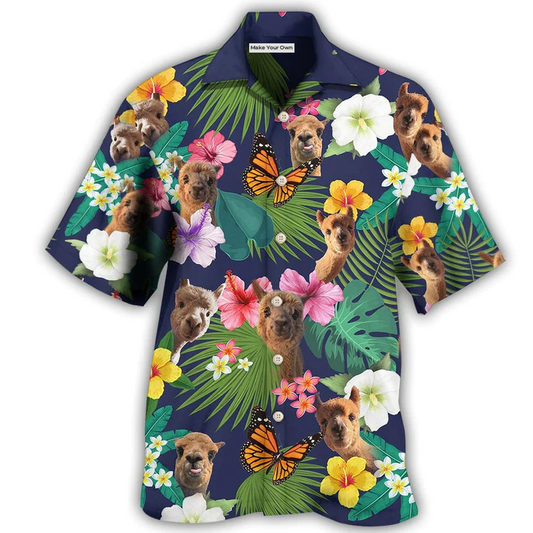 Llama Hawaiian Shirt For Coastal Trips Outdoor Events And Relaxed Summer Wear
