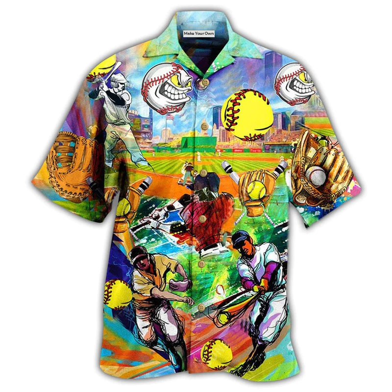 Baseball Hawaiian Shirt For Warm Weather Adventures Parties And Daily Comfort