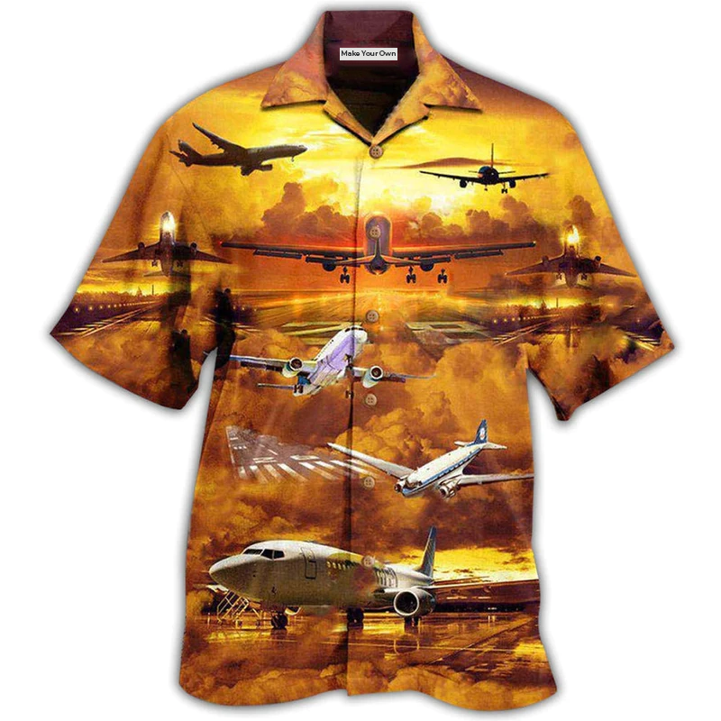 Airplane Journey Flight Hawaiian Shirt For Warm Weather Adventures And Everyday Comfort