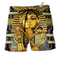 Egypt Egyptian God Bless Hawaiian Print Beach Shorts For Faith Inspired Vacation Wear