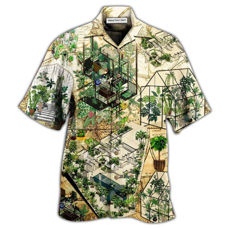 Gardening Hawaiian Shirt For Tropical Parties Vacation Travel And Casual Summer Style