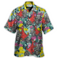 Kangaroo Koala Cycling Hawaiian Shirt Collar And Front View For Summer Travel