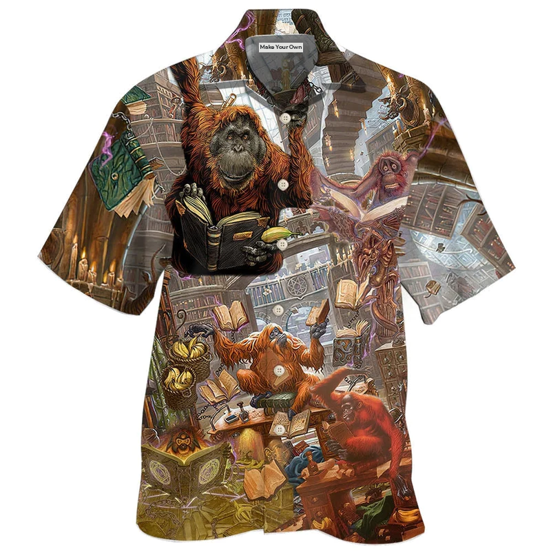 Funny Book Librarian Hawaiian Shirt For Vacation Days And Relaxed Coastal Outings