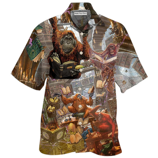 Funny Book Librarian Hawaiian Shirt For Vacation Days And Relaxed Coastal Outings