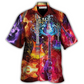 Colorful Guitar Acoustic Beautiful Hawaiian Shirt For Warm Weather Adventures And Everyday Comfort