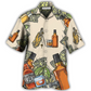Golf Bourbon Hawaiian Shirt Pattern Detail For Summer Holidays And Outdoor Fun