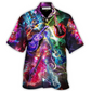 Neon Guitar Amazing Hawaiian Shirt Pattern Detail For Summer Holidays And Outdoor Fun