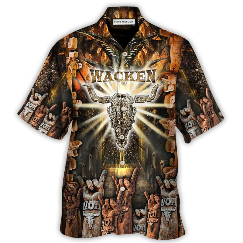 Music Metal Festival Hawaiian Shirt Design View For Resort Wear