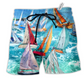 Sail Raise The Sails To Catch Thewind Hawaiian Beach Shorts For Beach Days And Coastal Travel