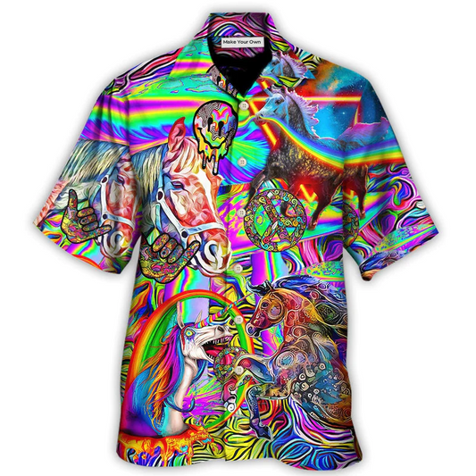 Bohemian Horse Run Hawaiian Shirt Artwork View For Coastal Escapes And Resort Style