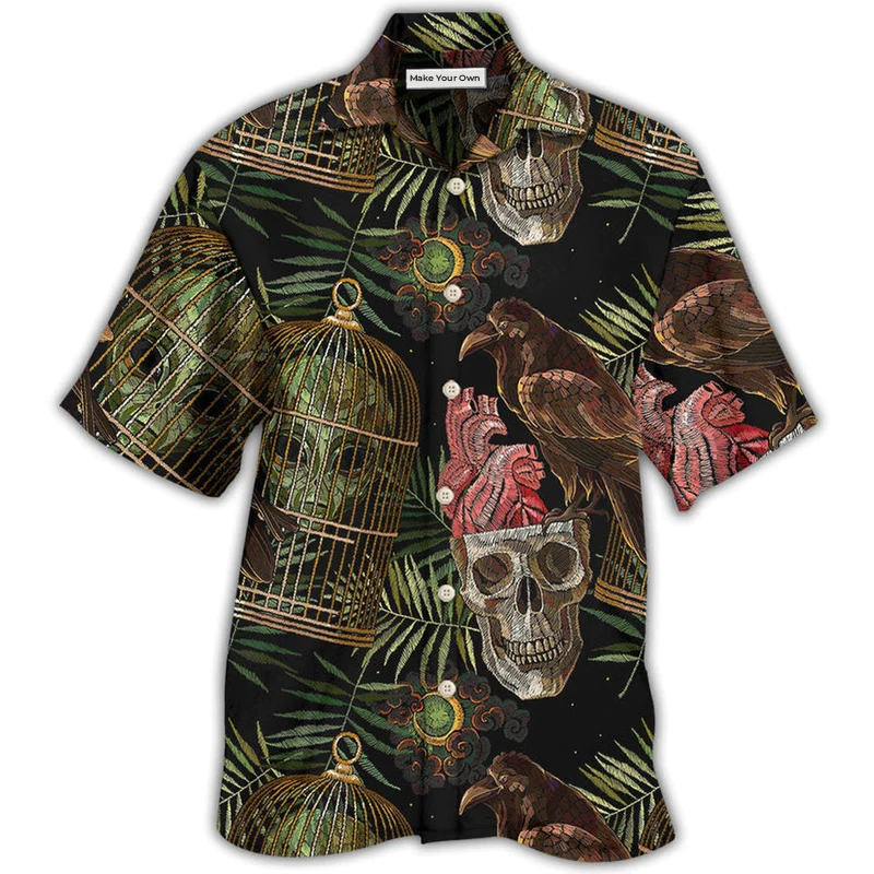 Skull And Space Explorer Hawaiian Shirt For Coastal Vacations Warm Weather Events And Daily Style