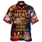 Barbecue Food Hawaiian Shirt Print Closeup For Coastal Travel