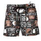 Coffee Beach Shorts For Oceanfront Escapes And Bright Seasonal Outfits