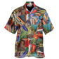 Accordion Hawaiian Shirt For Resort Travel Summer Outings And Casual Gatherings