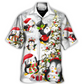 Christmas Penguin Family Hawaiian Shirt Print Closeup For Coastal Travel
