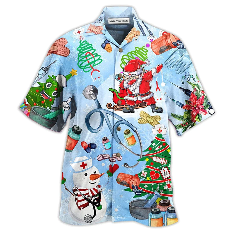 Christmas Nurse Hawaiian Shirt For Coastal Trips Outdoor Events And Relaxed Summer Wear