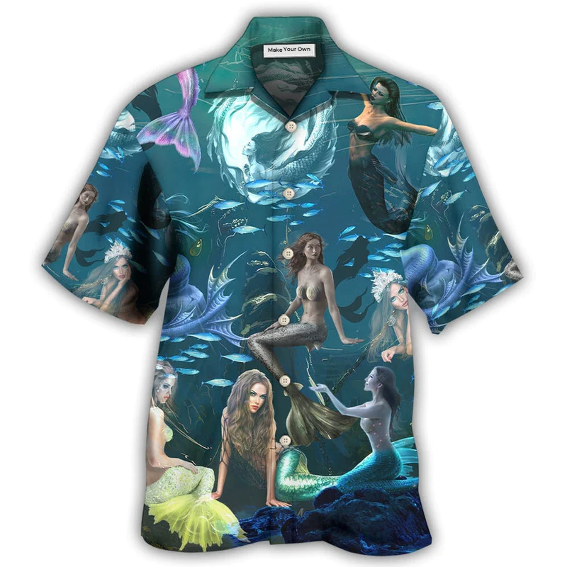 Dark Mermaid Deep Sea Hawaiian Shirt Design View For Resort Travel And Thoughtful Gifting