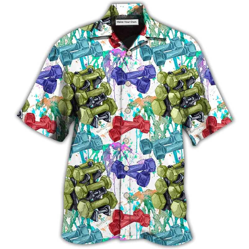 Colorful Fitness Hawaiian Shirt For Tropical Travel Beach Gatherings And Comfortable Wear