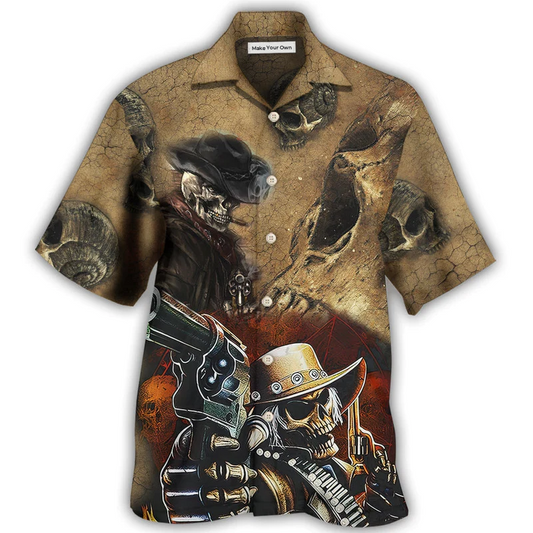 Skull Grumpy Old Man Hawaiian Shirt For Beach Parties And Weekend Getaways