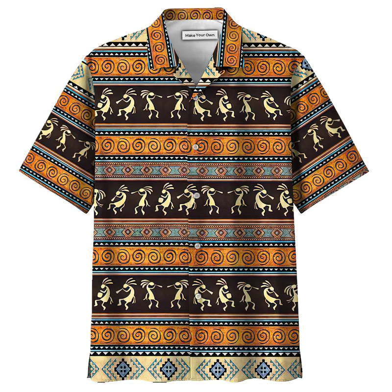 Bohemian Peace Hawaiian Shirt For Summer Events And Casual Outdoor Wear