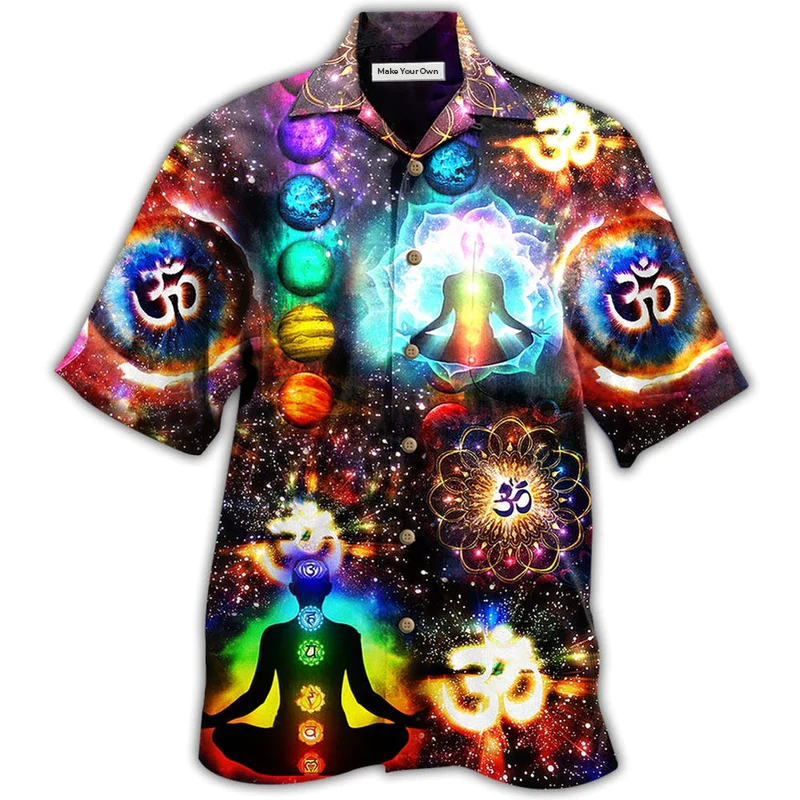 Yoga Hawaiian Shirt Design View For Casual Summer Styling