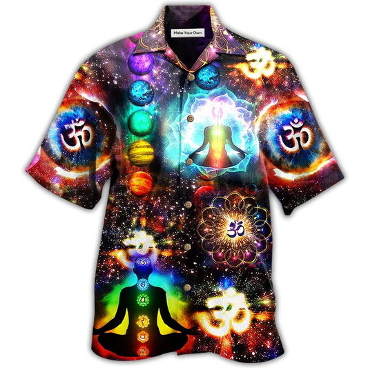 Yoga Hawaiian Shirt Design View For Casual Summer Styling
