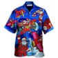 Christmas Reindeer Santa Airplane Hawaiian Shirt All Over Print Detail For Beach Days