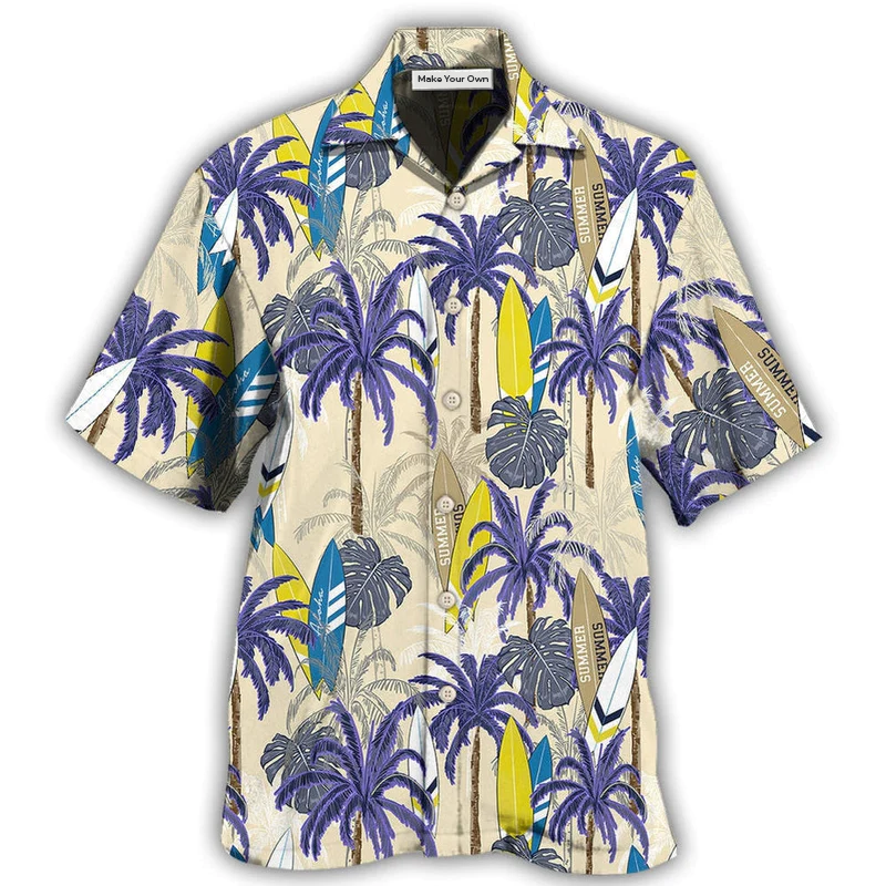 Tropical Surfing Hawaiian Shirt For Summer Events Coastal Travel And Comfortable Styling