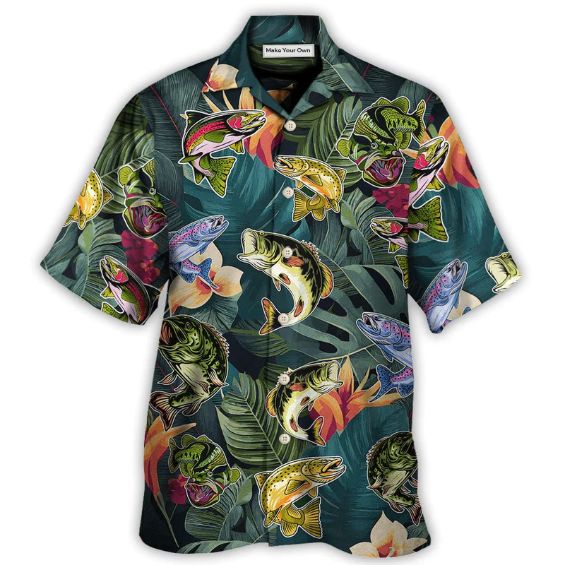 Fishing Outdoor Passion Hawaiian Shirt Resort Outfit View For Weekend Trips